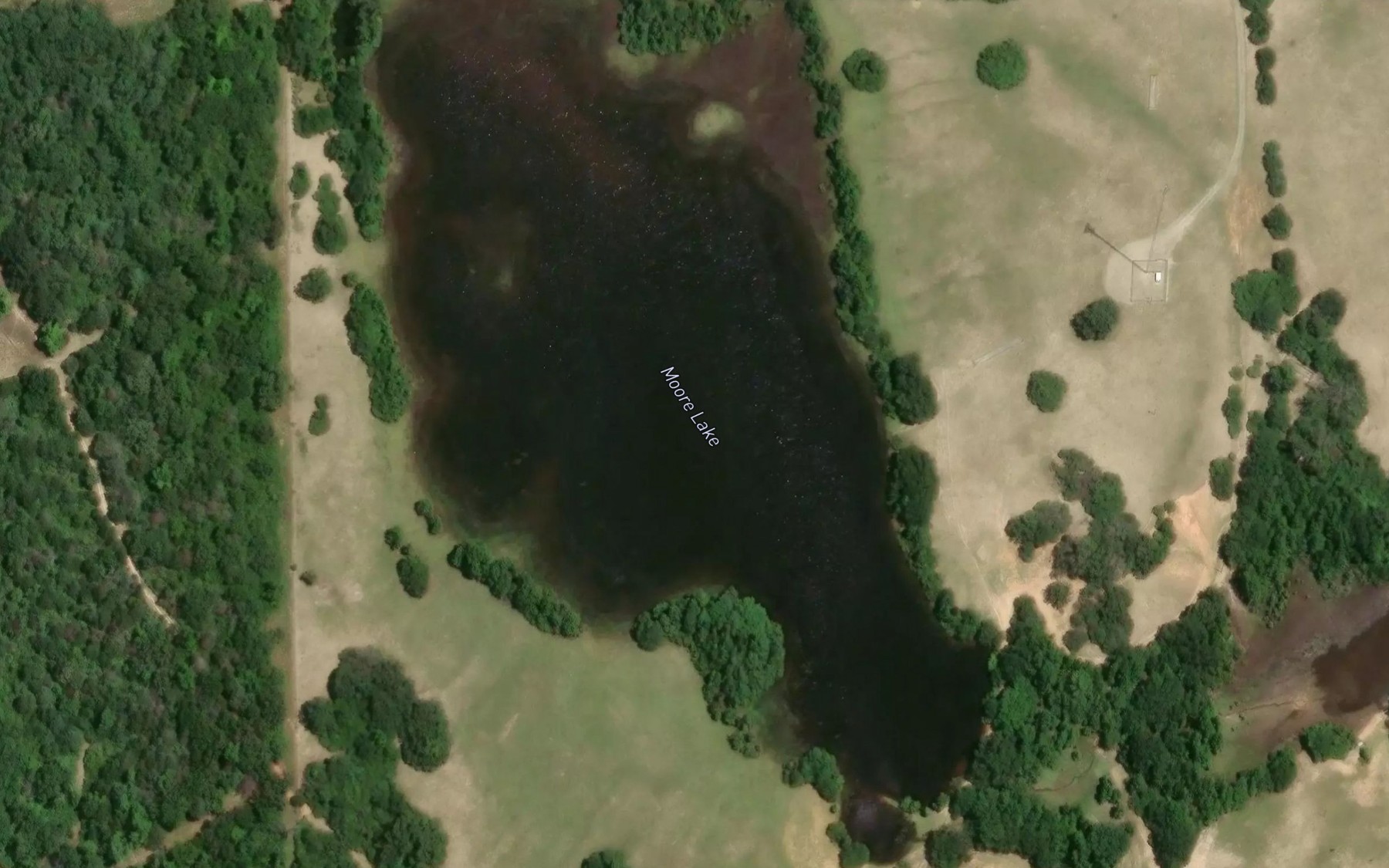 Satellite map of the Moore Lake