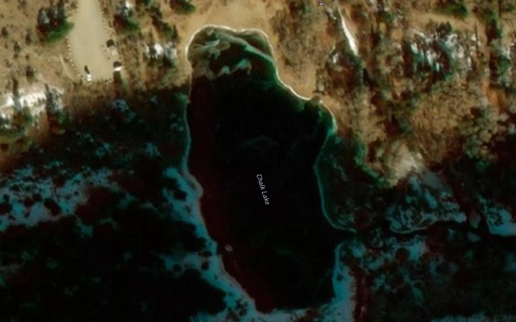 Satellite map of the Chalk Lake
