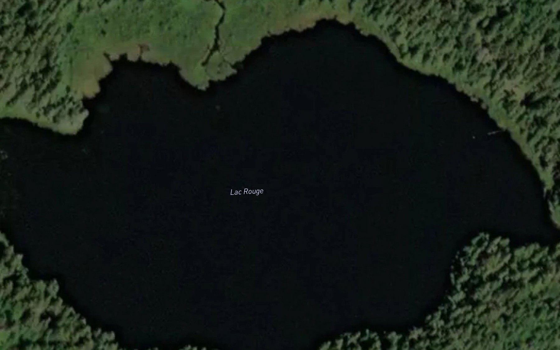 Satellite map of the Lac Rouge