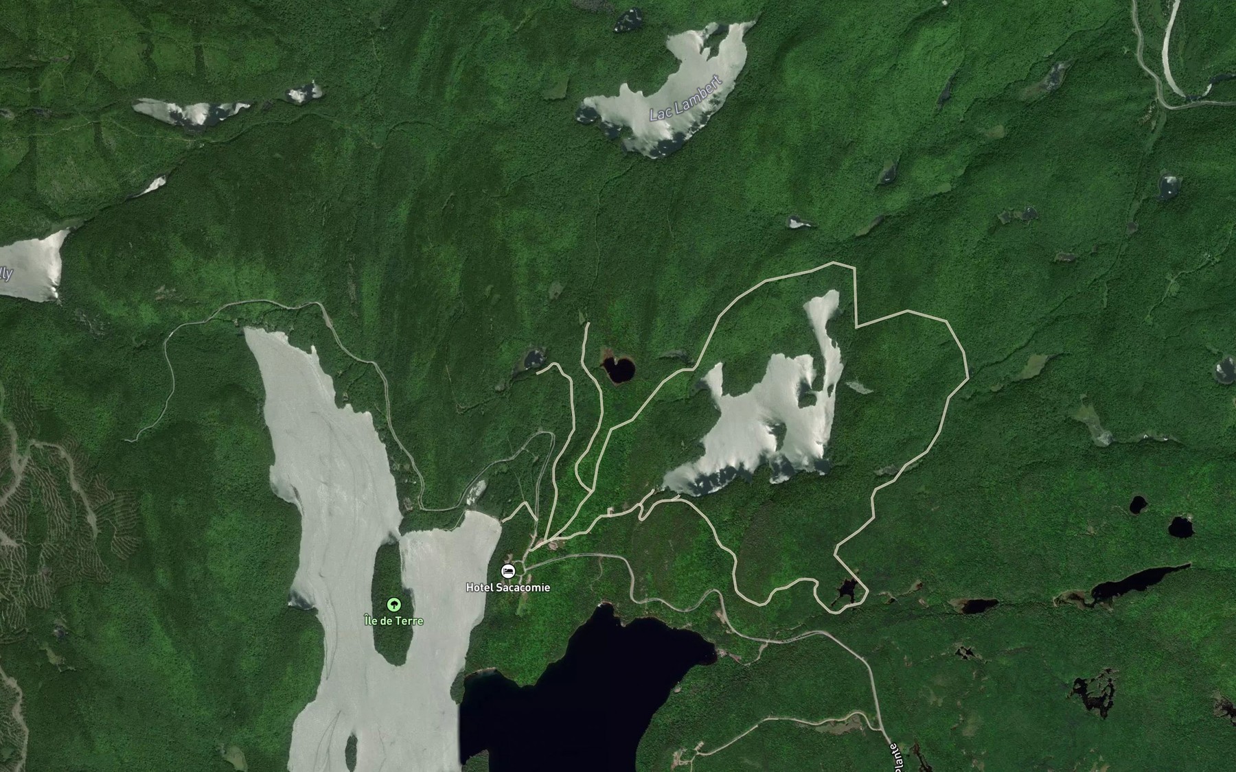 Satellite map of the Lac des Atocas