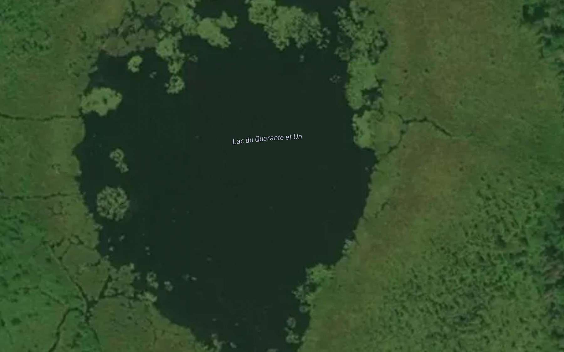 Satellite map of the Lac du Quarante et Un