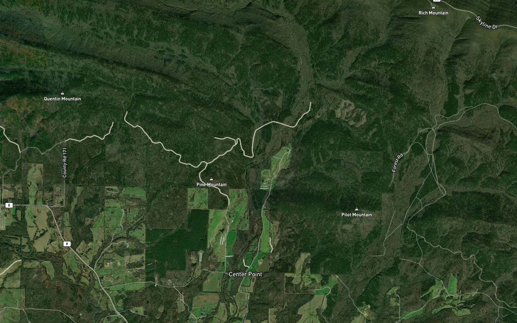Satellite map of the Bufram Creek