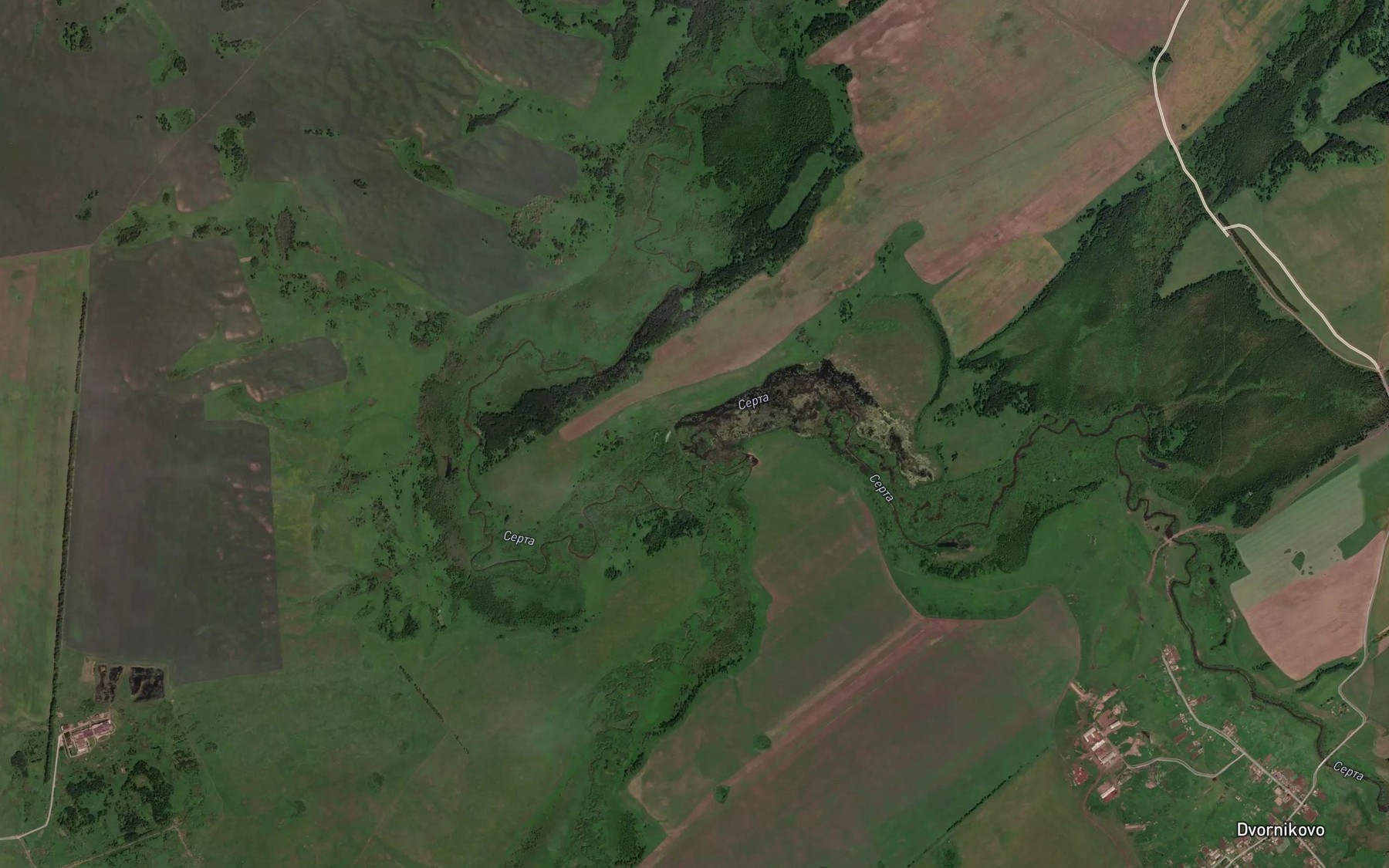 Satellite map of the Tisul'ka