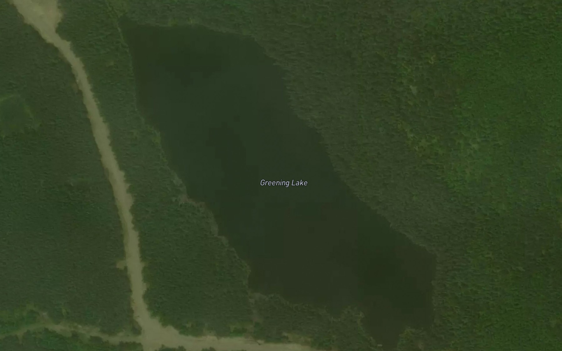 Satellite map of the Greening Lake