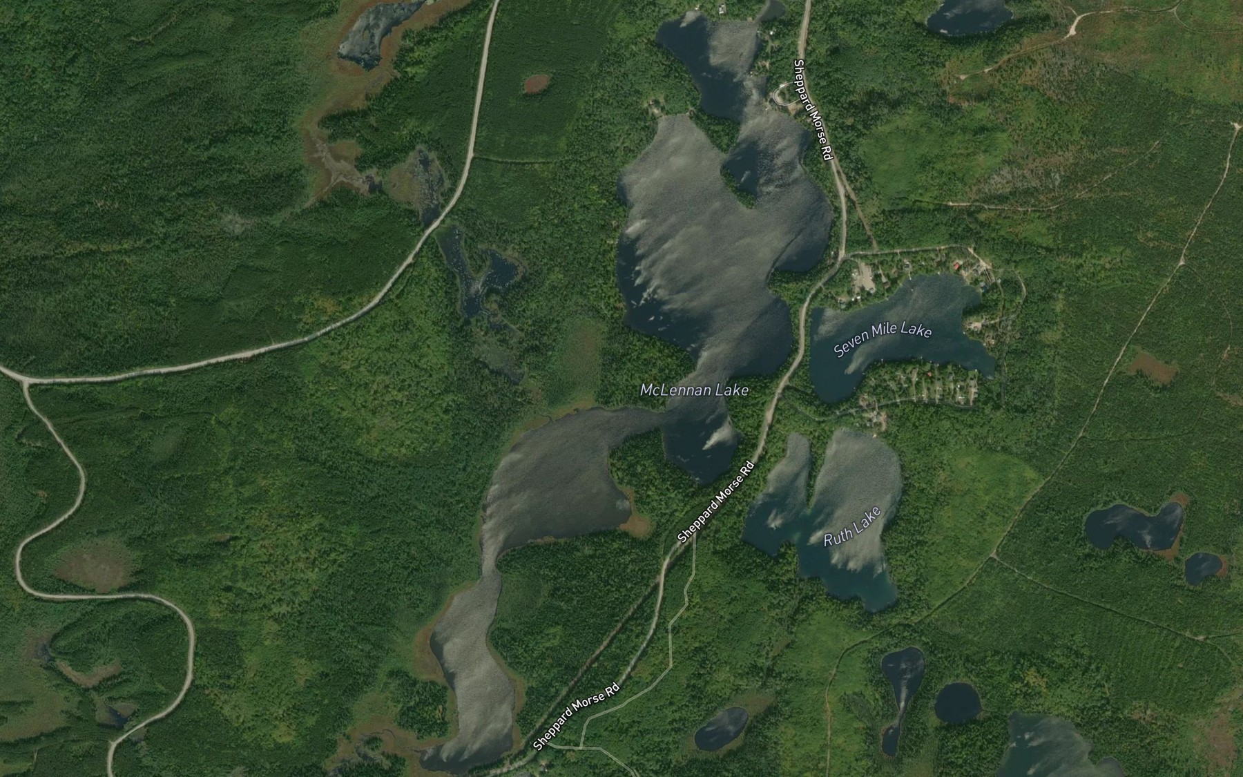 Satellite map of the McLennan Lake
