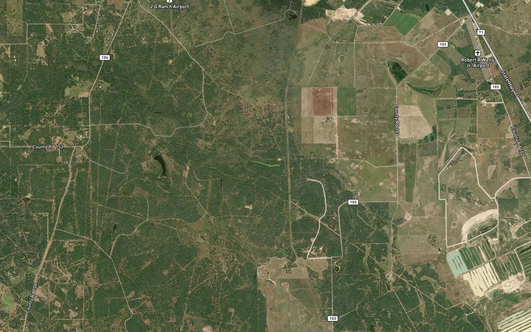 Satellite map of the Griffin Lake