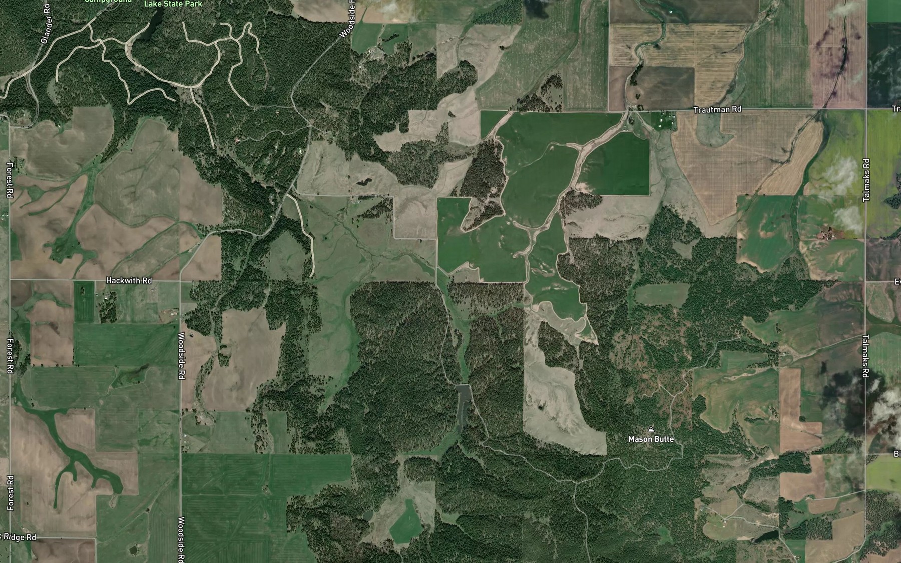 Satellite map of the Mud Springs