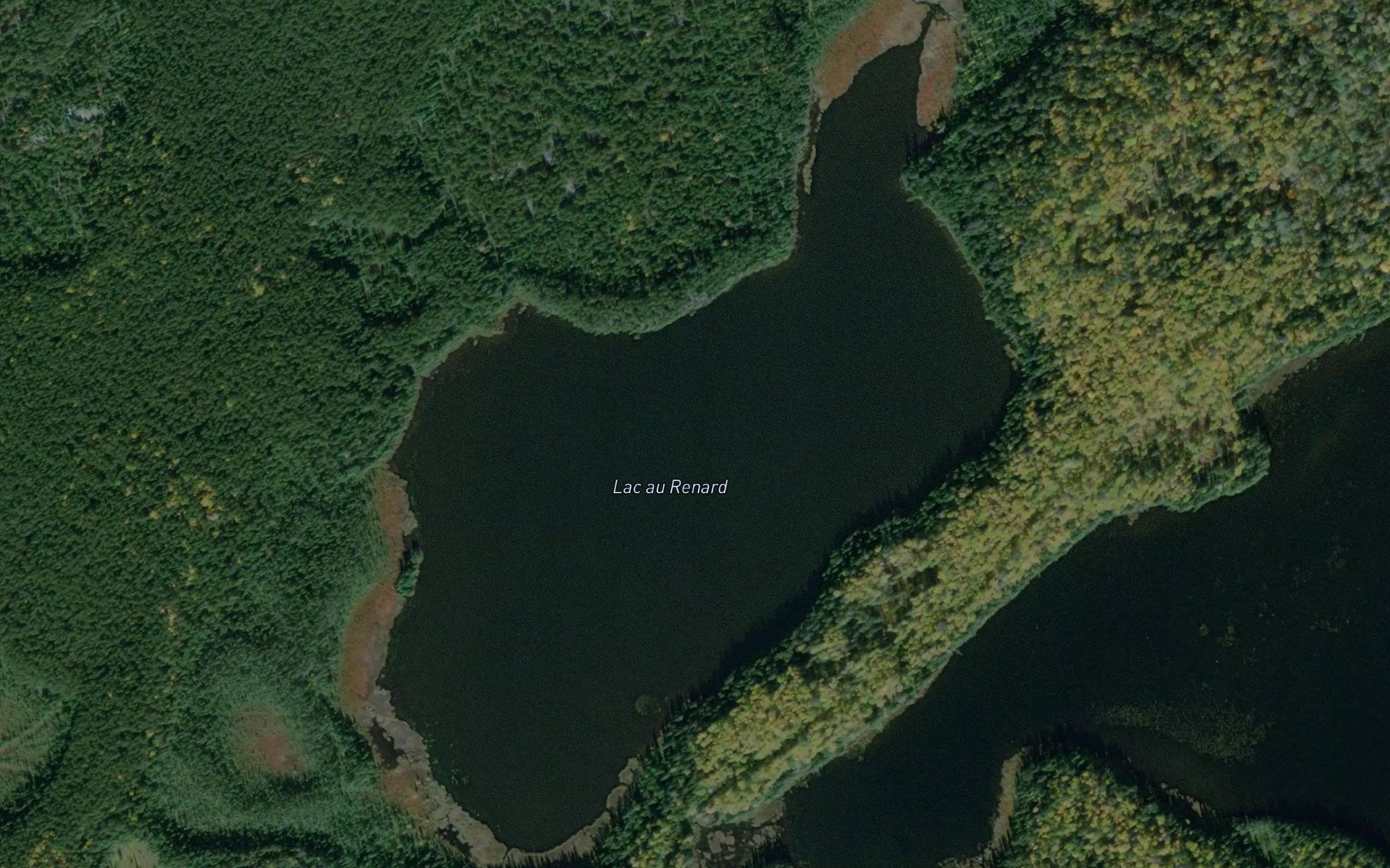 Satellite map of the Lac au Renard