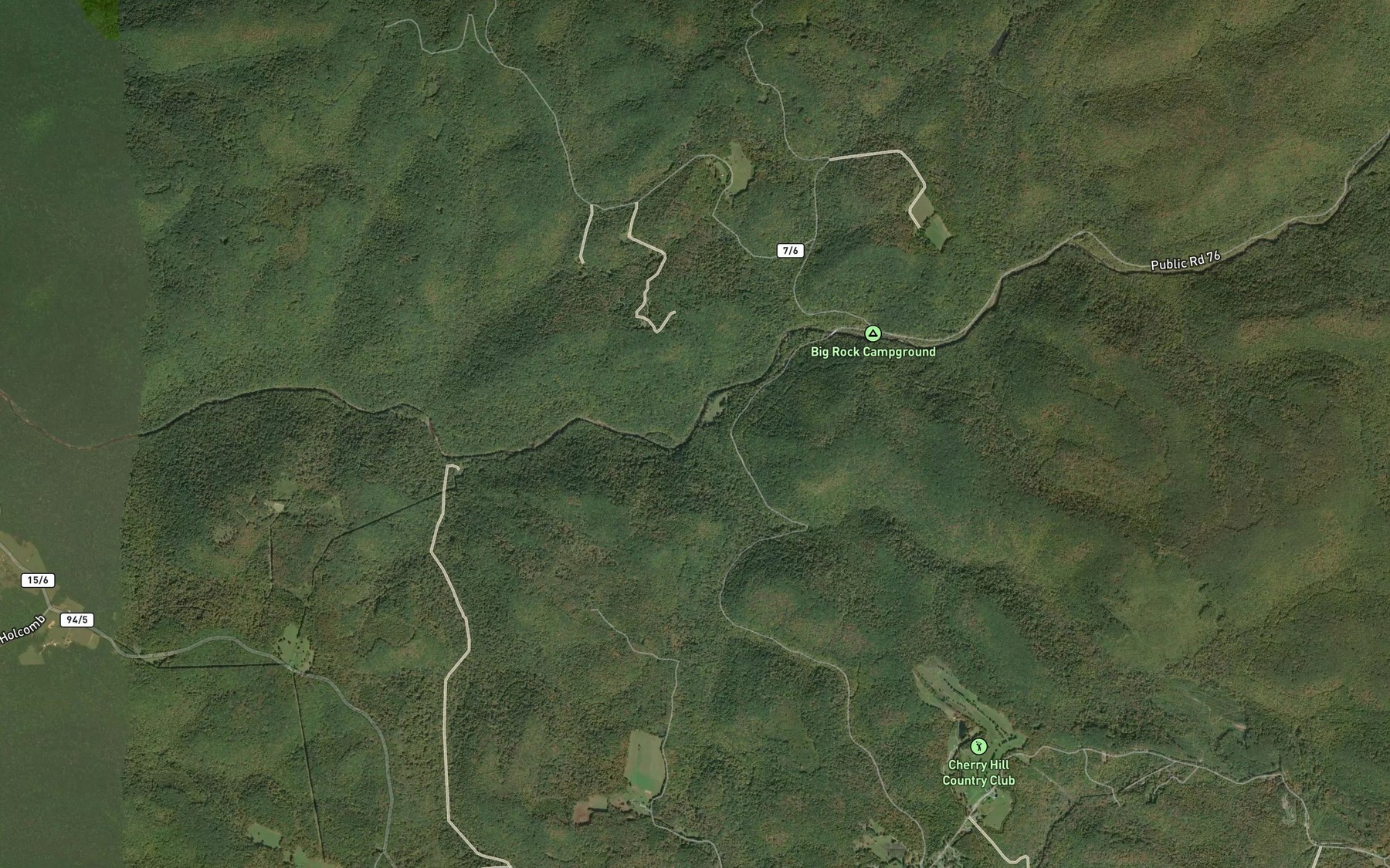 Satellite map of the Barrenshe Run