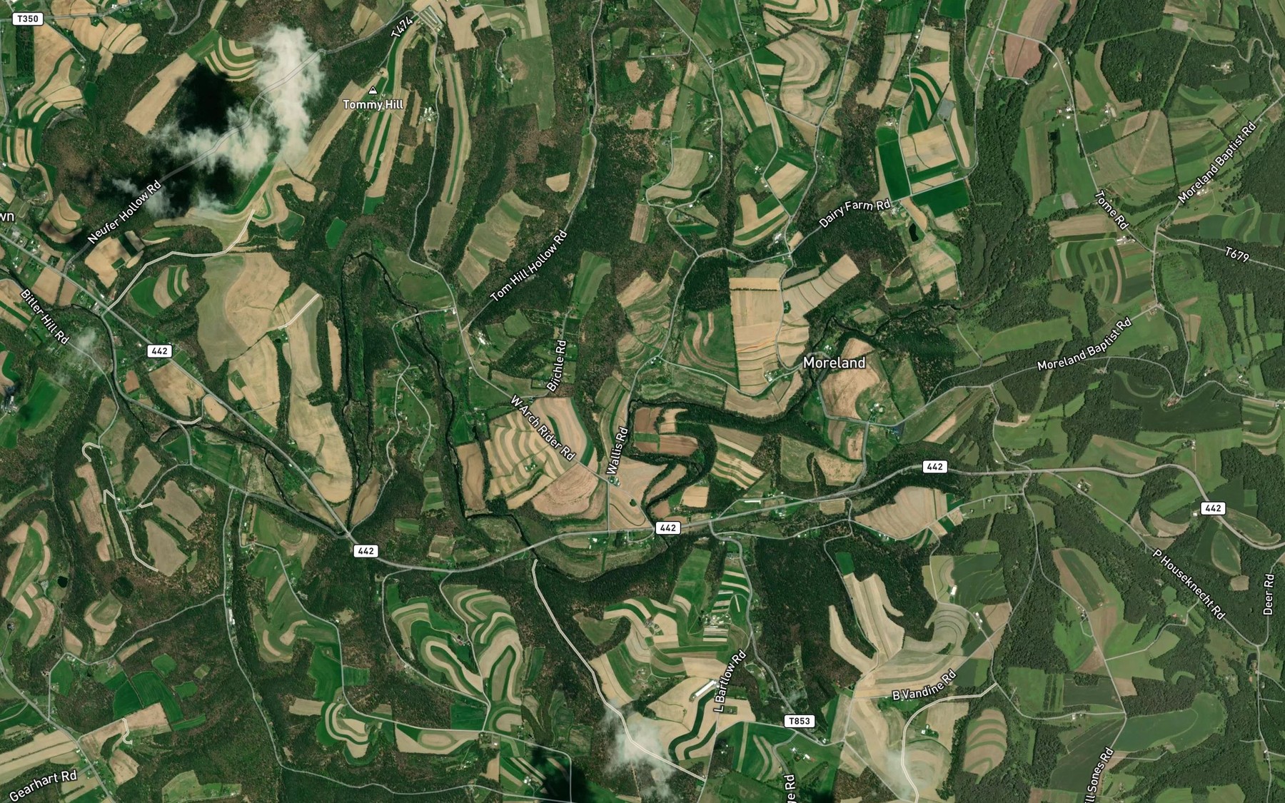 Satellite map of the Broad Run