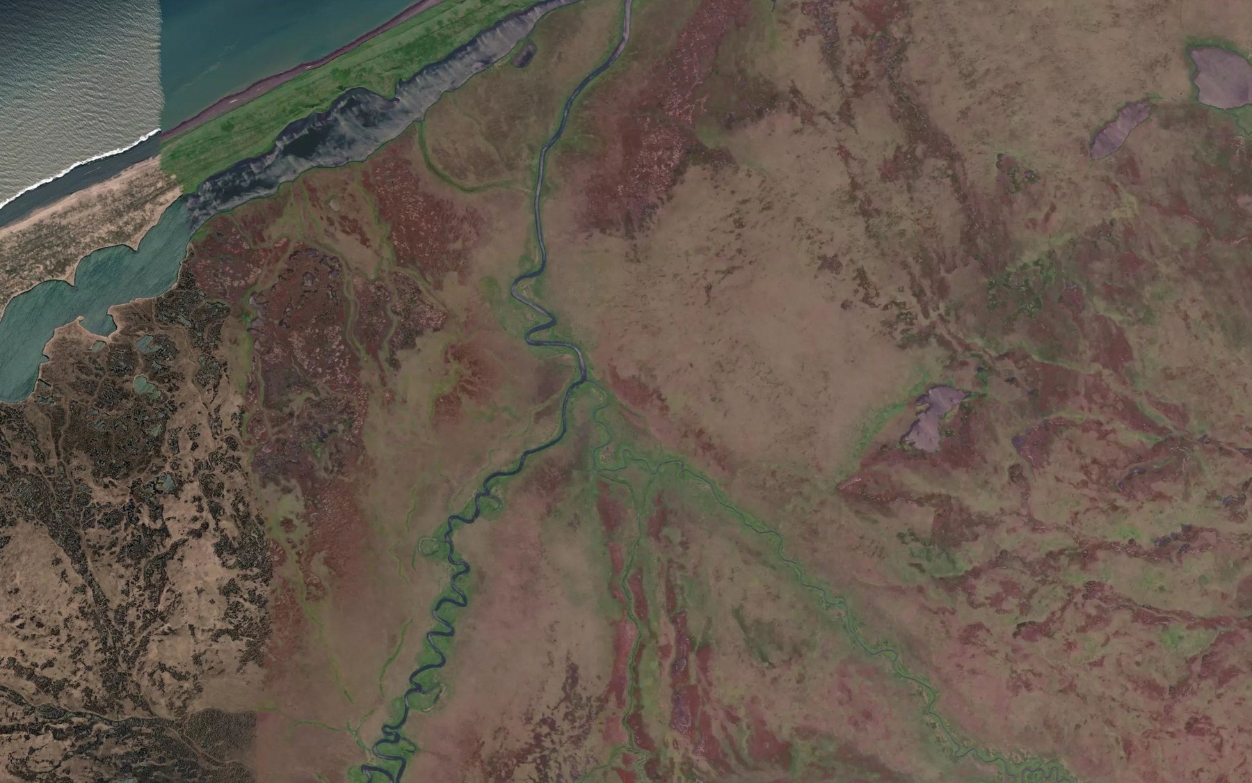 Satellite map of the Fog Creek