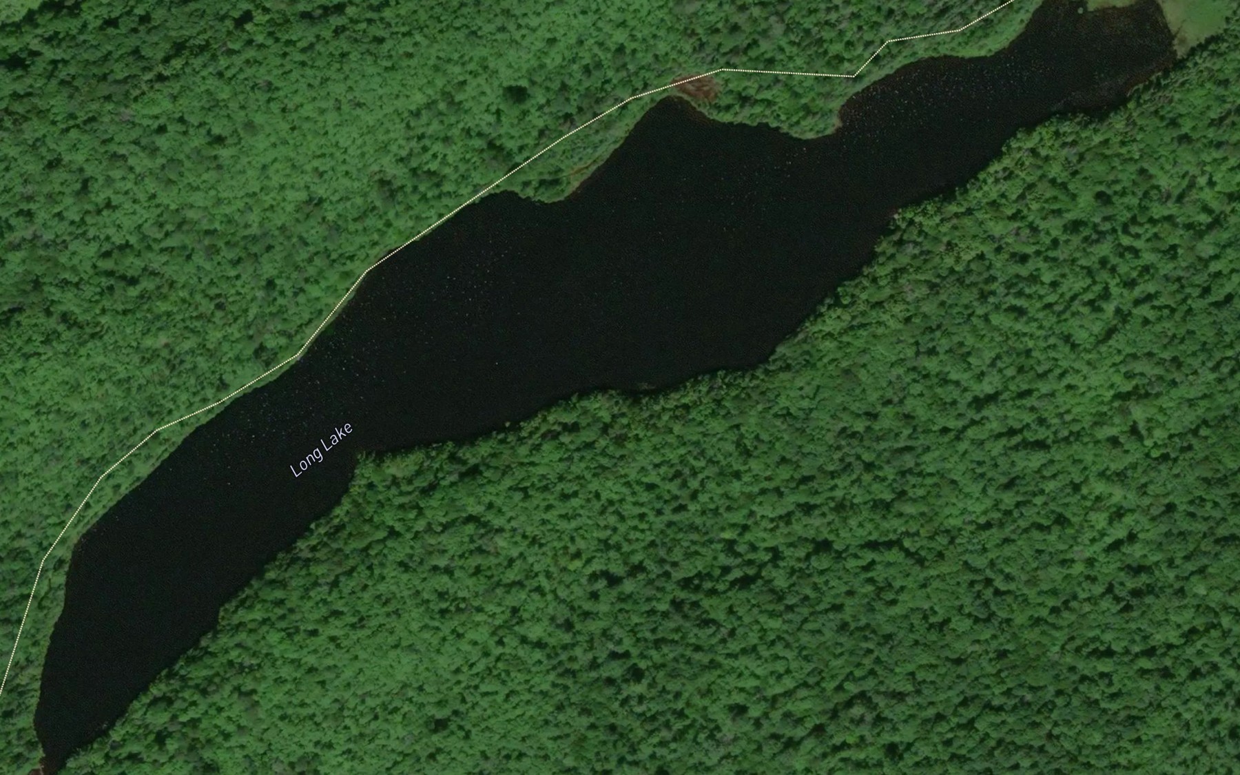 Satellite map of the Long Lake