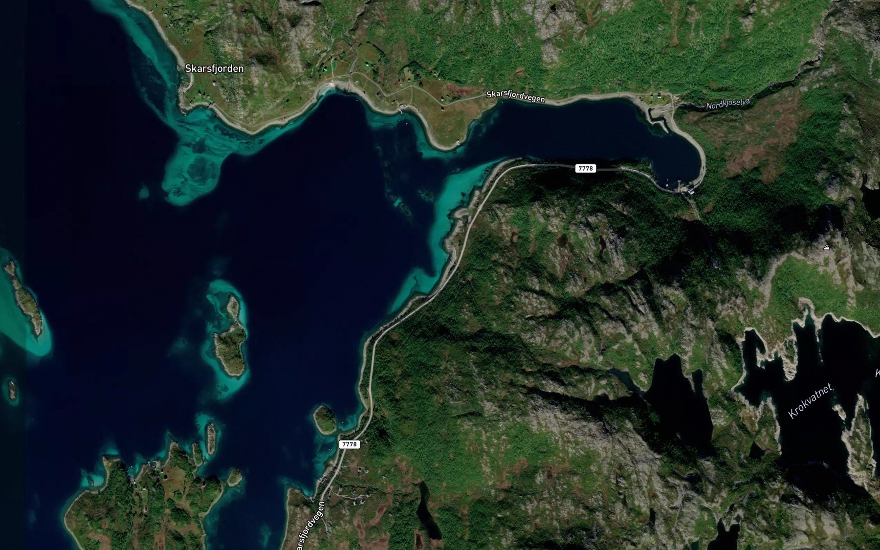 Satellite map of the Rorvika