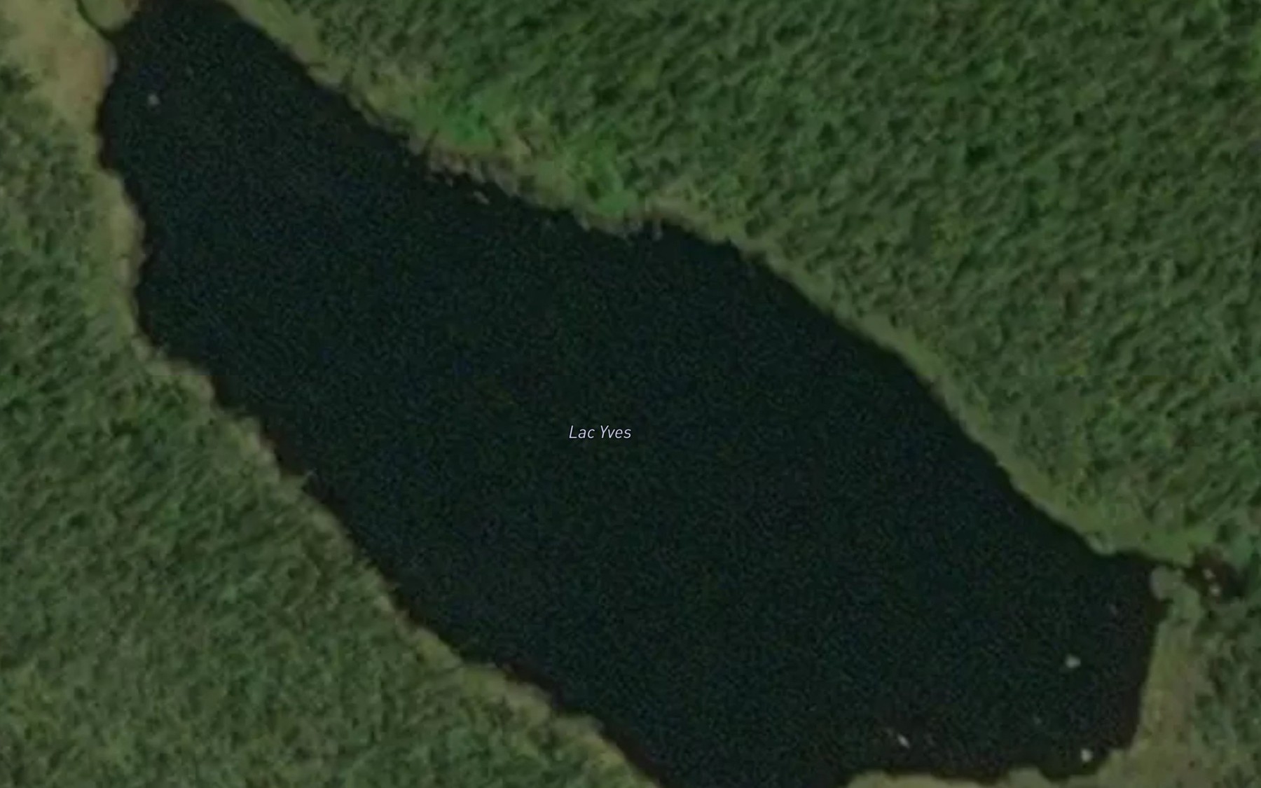 Satellite map of the Lac Yves