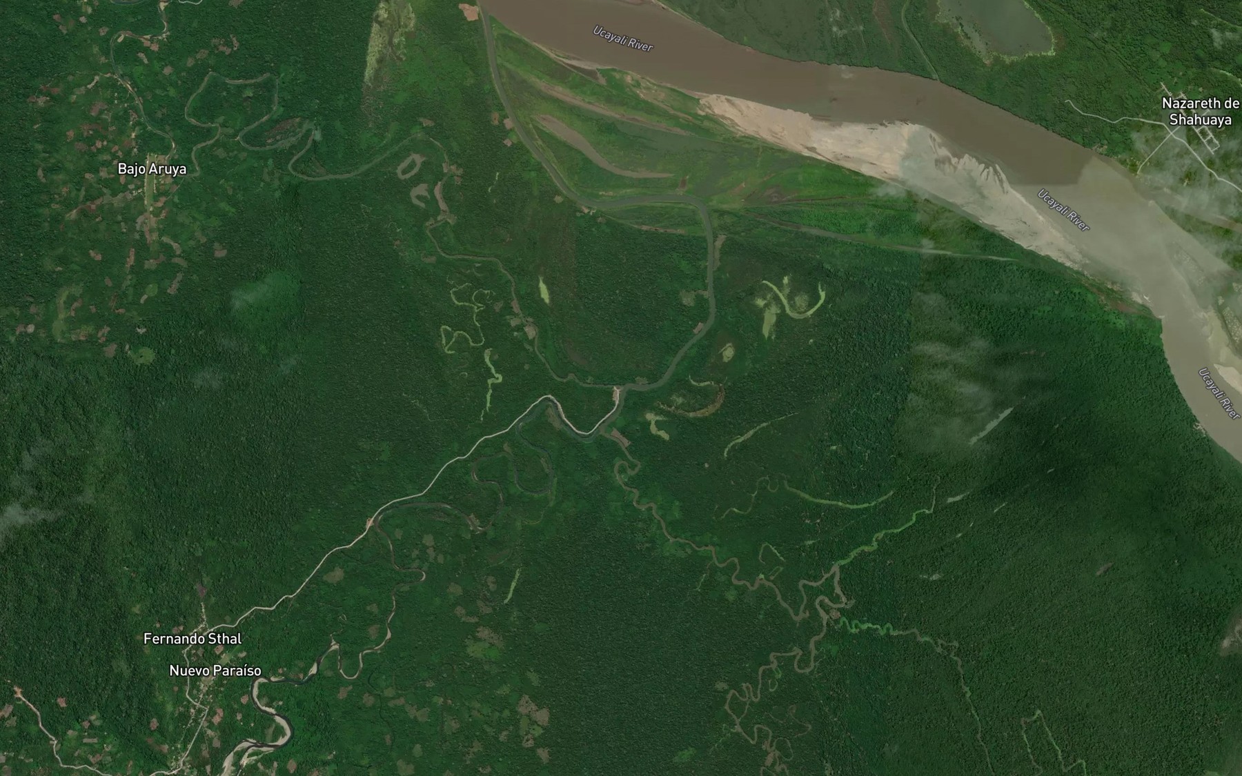 Satellite map of the Rio Araya