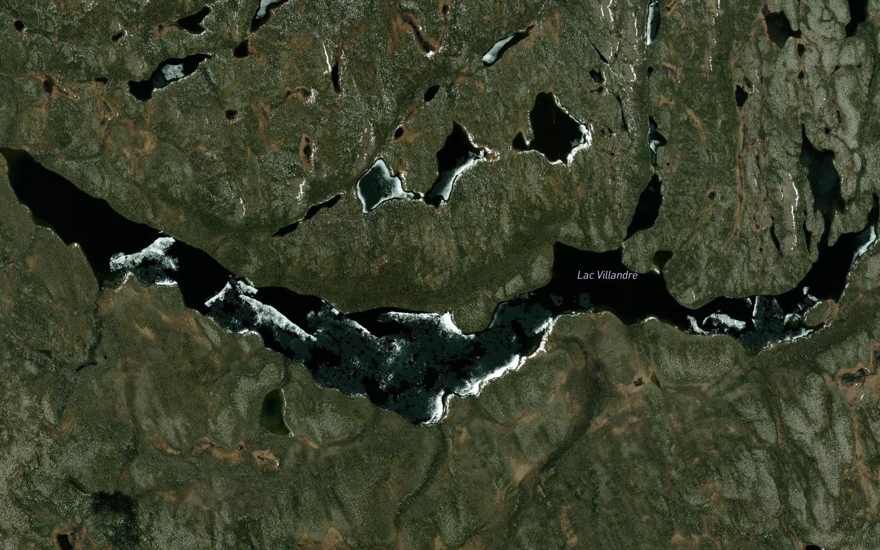 Satellite map of the Lac Villandre