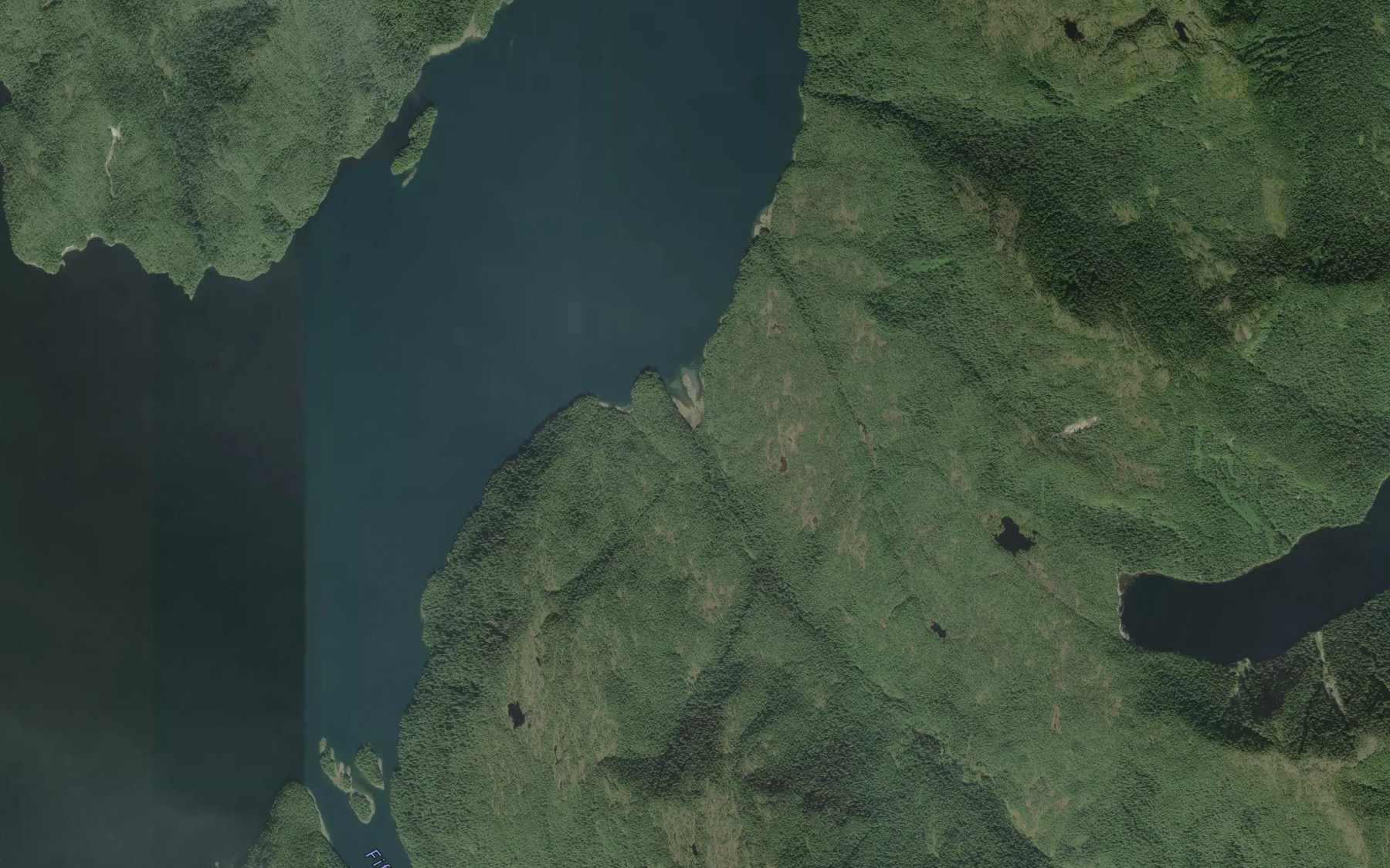Satellite map of the Dally Creek