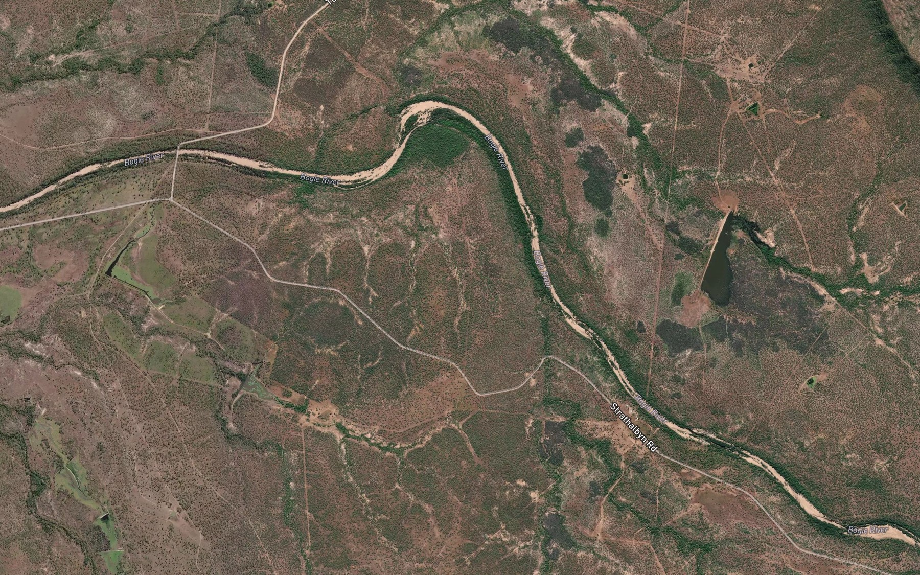 Satellite map of the Boundary Creek