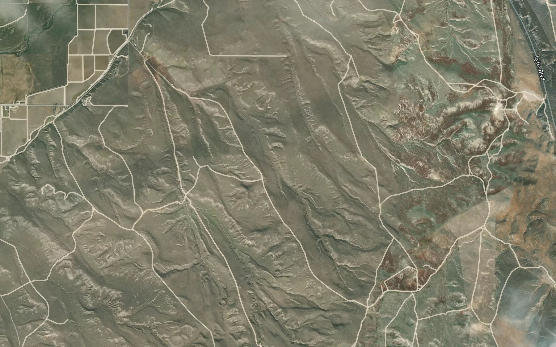 Satellite map of the Jamieson Gulch Reservoir