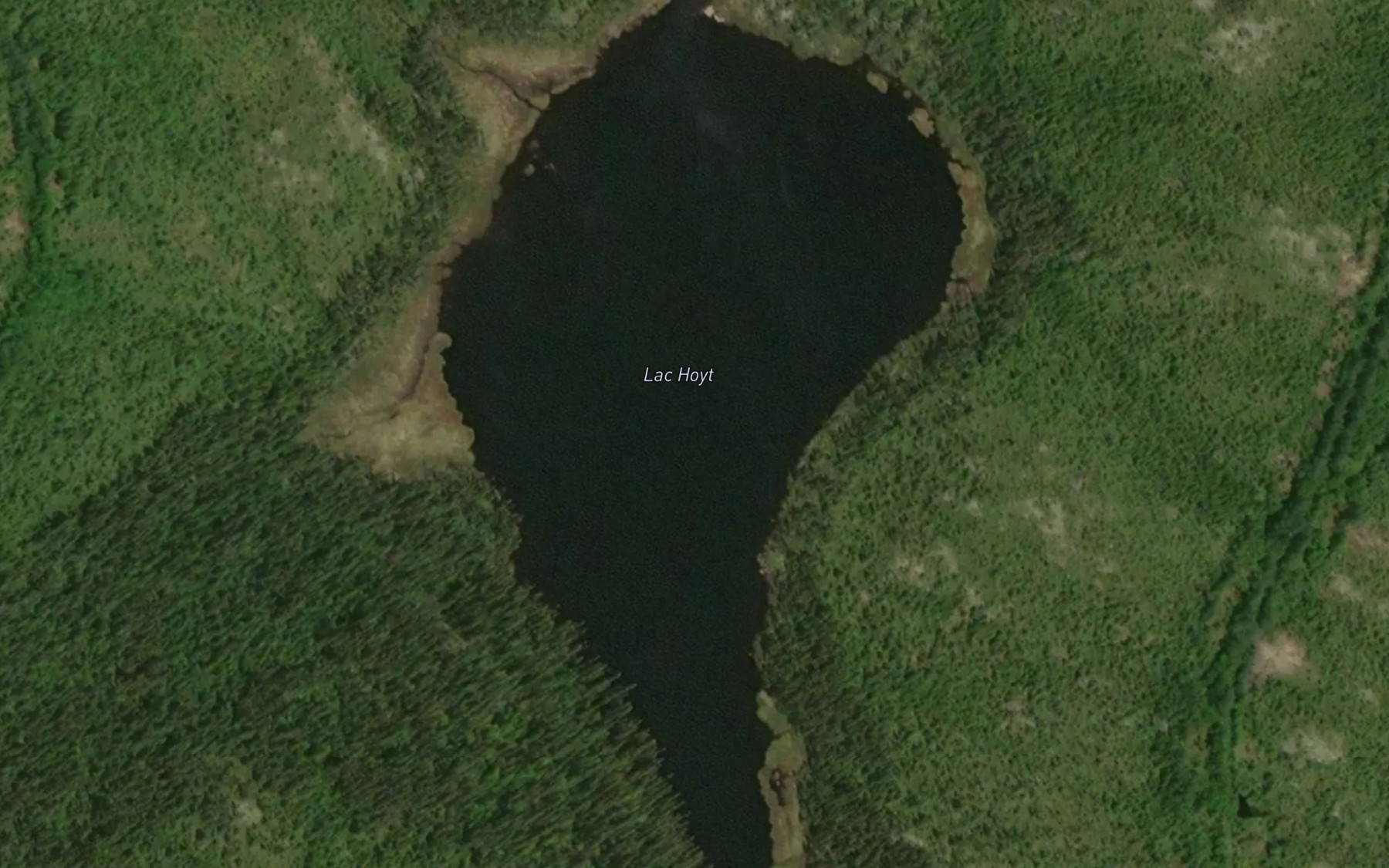 Satellite map of the Lac Hoyt