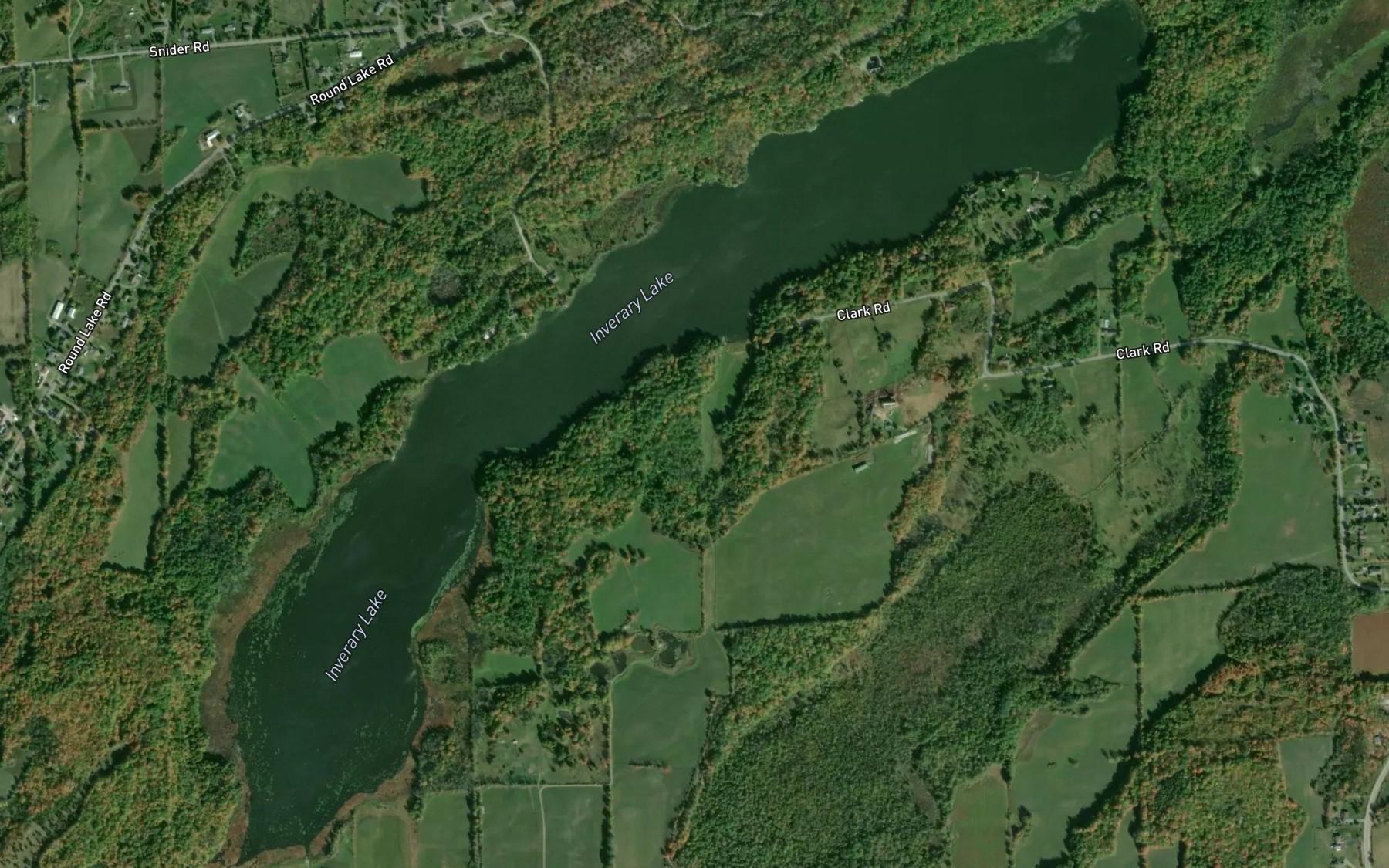 Satellite map of the Inverary Lake