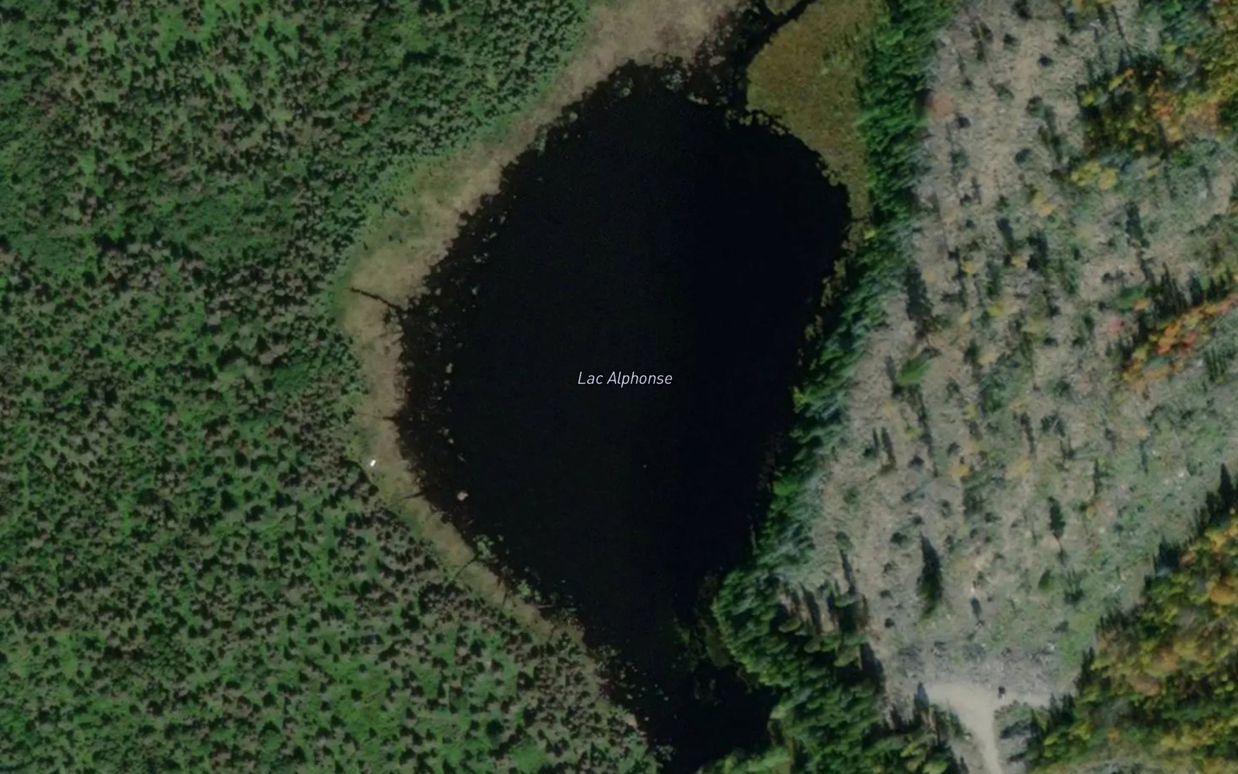 Satellite map of the Lac Alphonse