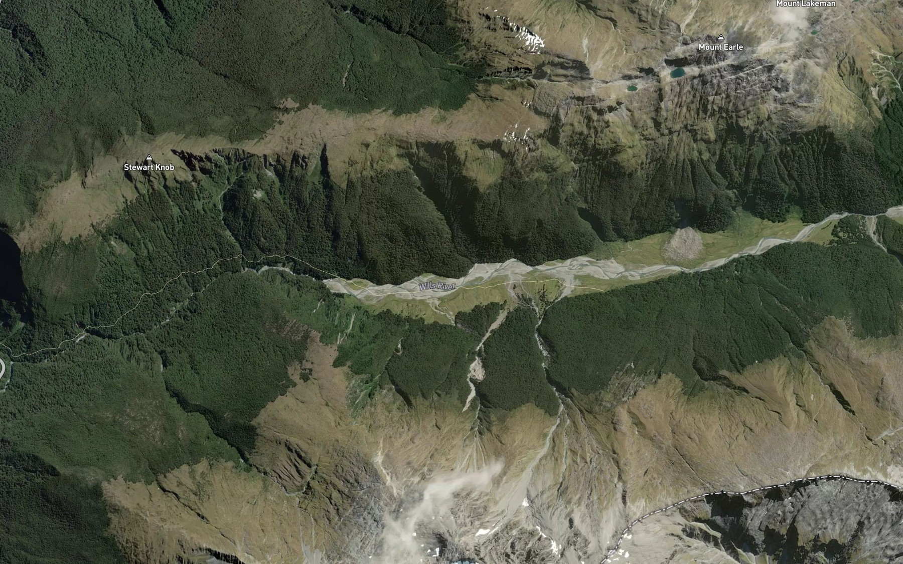 Satellite map of the Brewster Creek