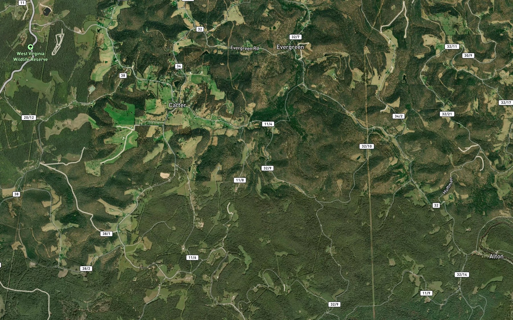 Satellite map of the Seng Run