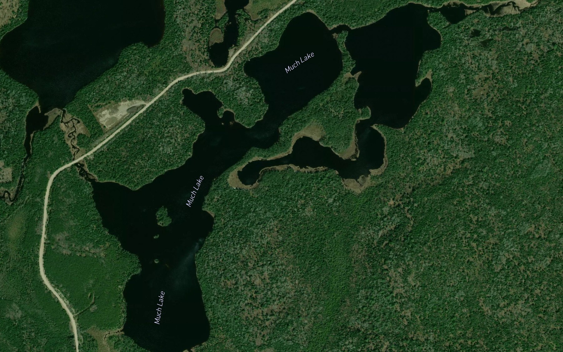 Satellite map of the Much Lake