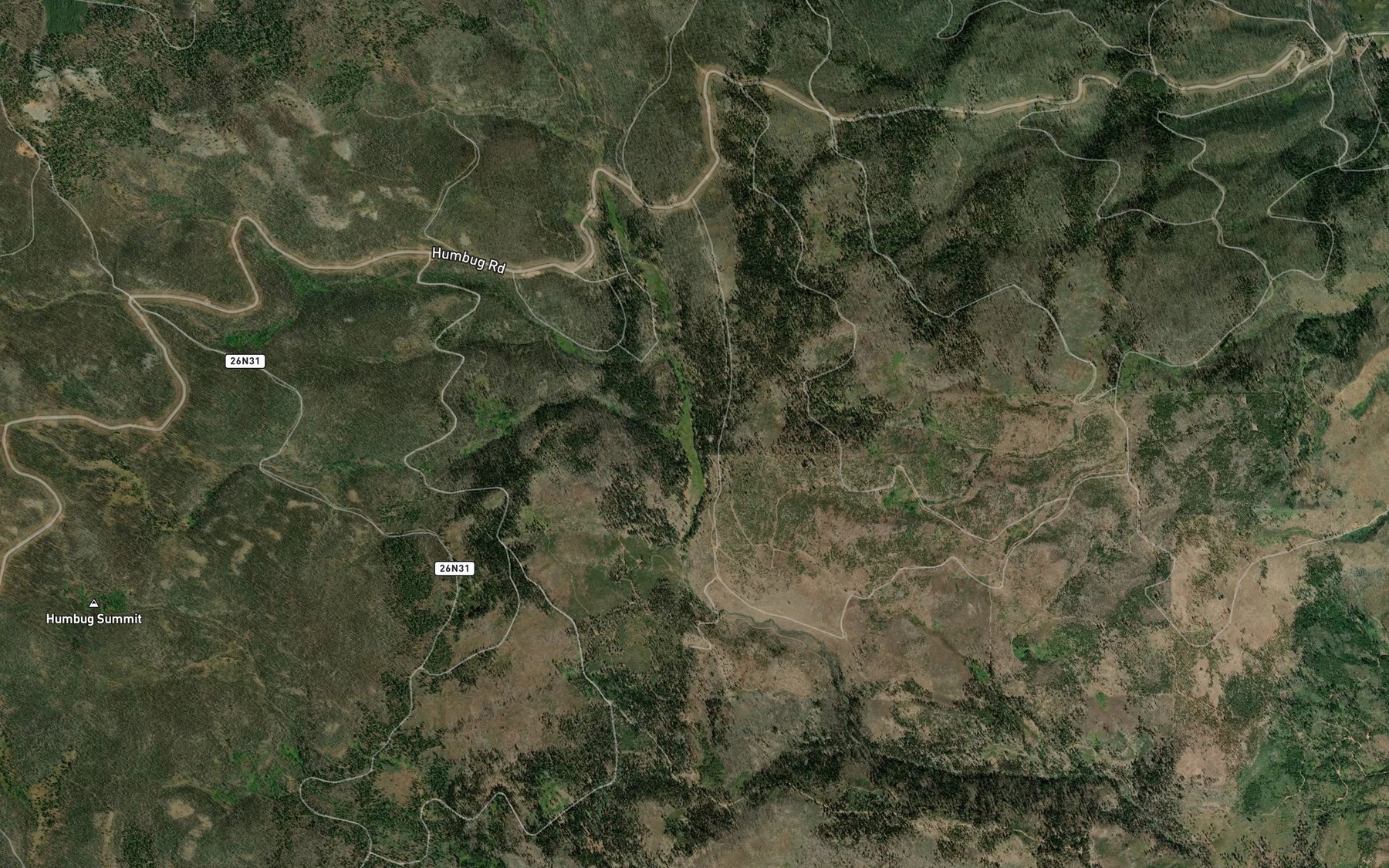 Satellite map of the Sawmill Tom Creek