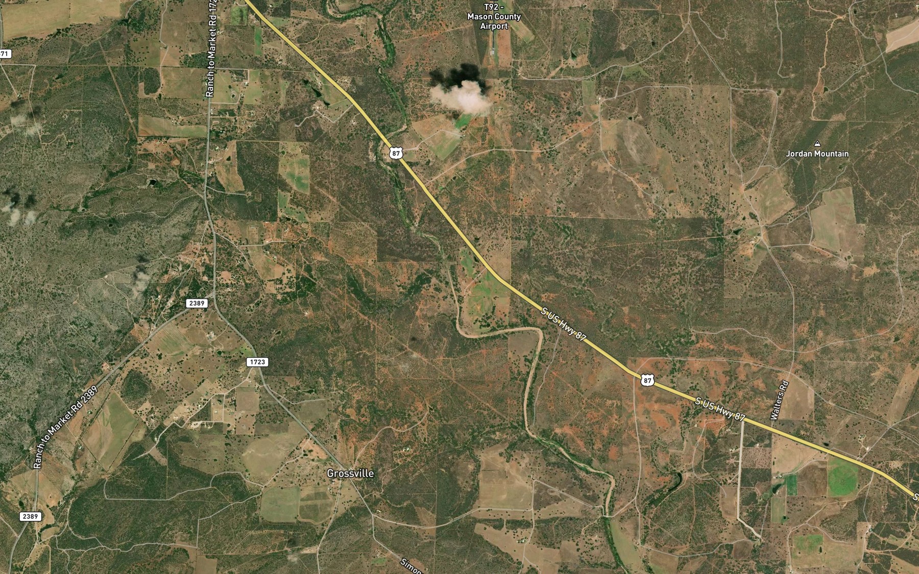 Satellite map of the Rafael Creek