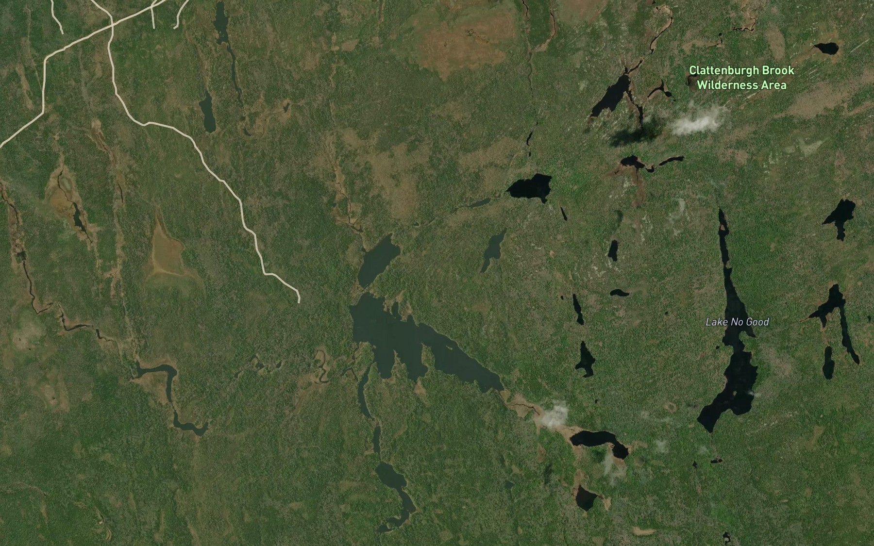 Satellite map of the Miller Brook