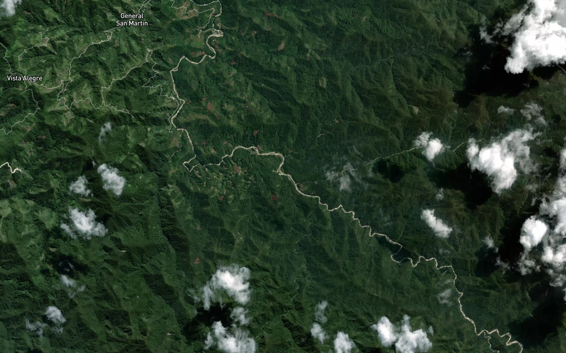 Satellite map of the Quebrada Chunchuyacu