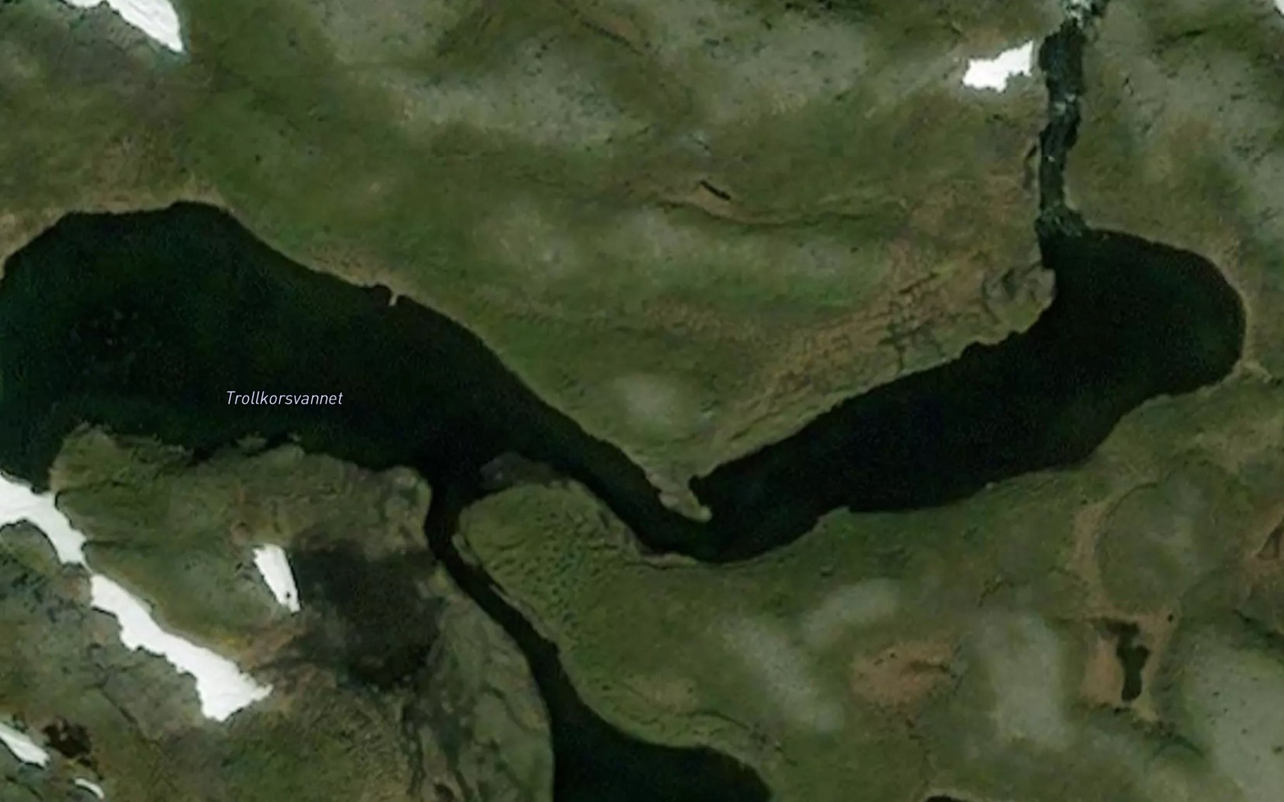 Satellite map of the Trollkorsvatnet