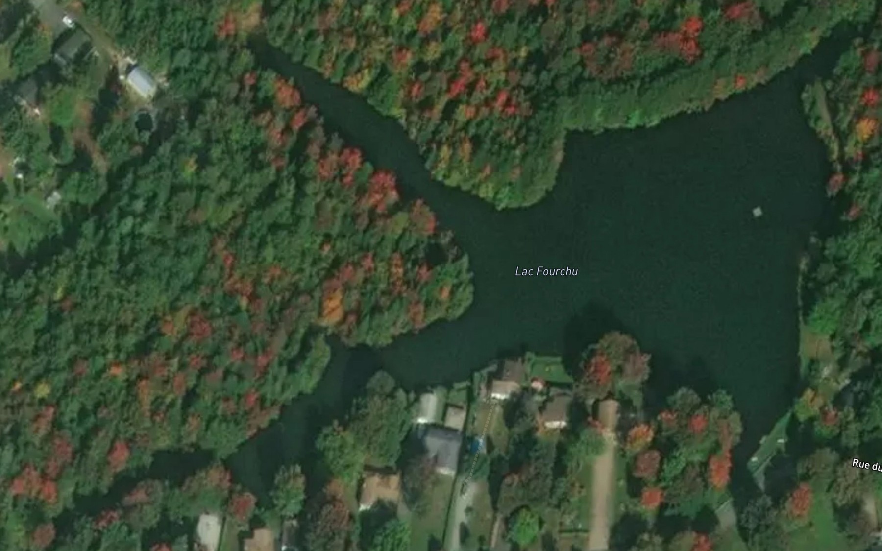 Satellite map of the Lac Fourchu