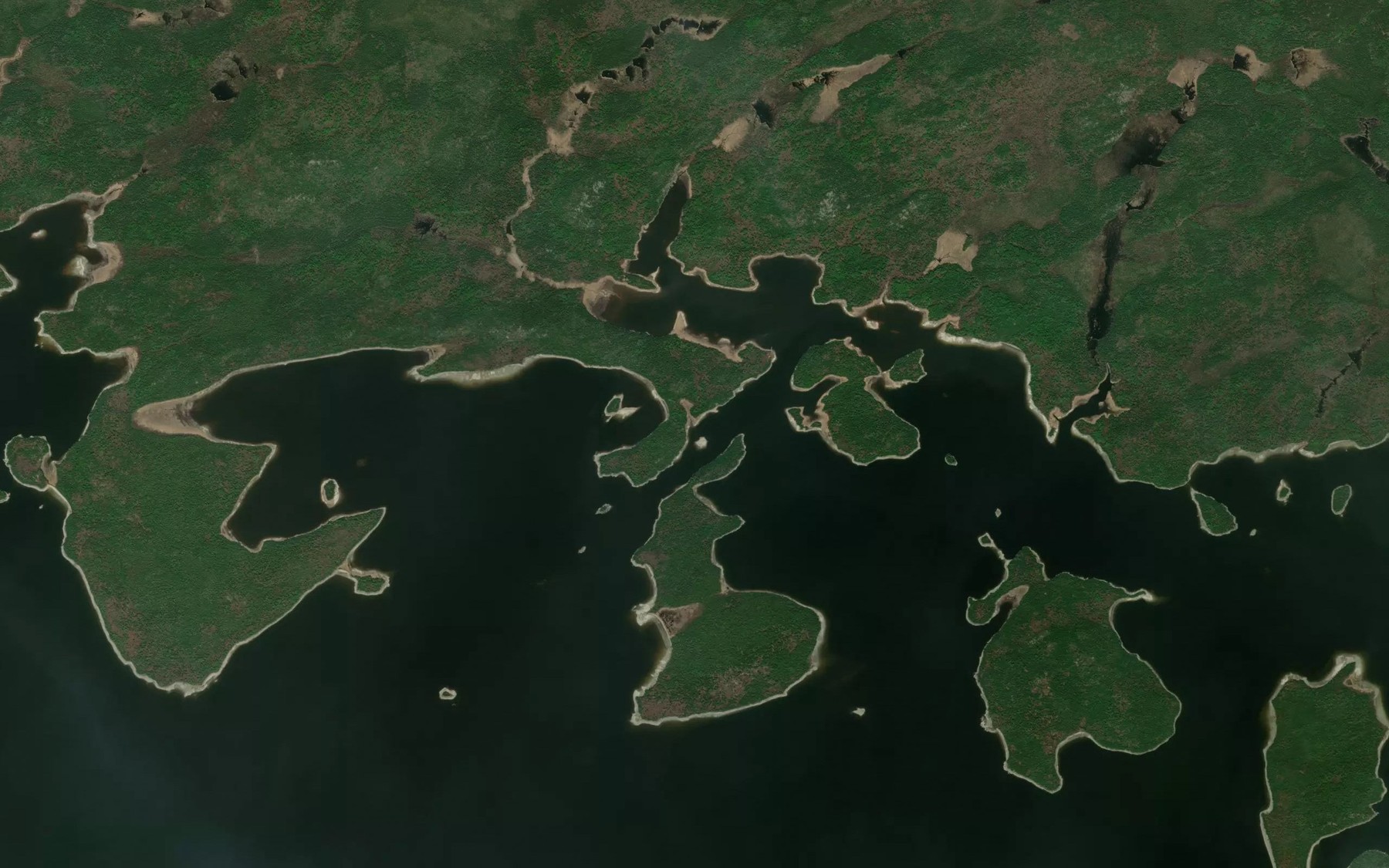 Satellite map of the North Channel