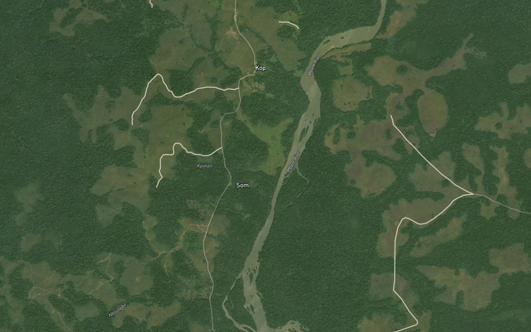 Satellite map of the Melou