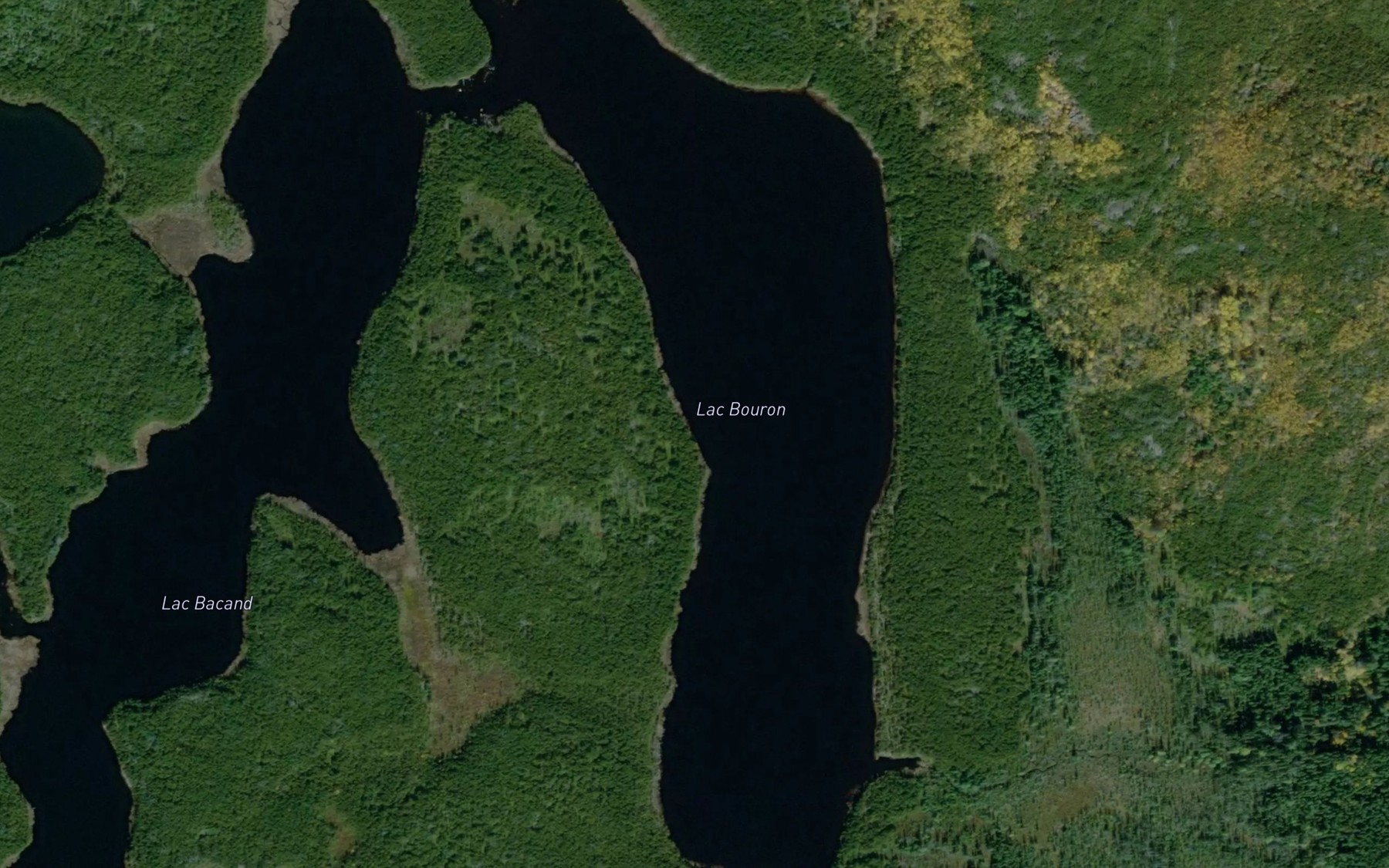 Satellite map of the Lac Bouron