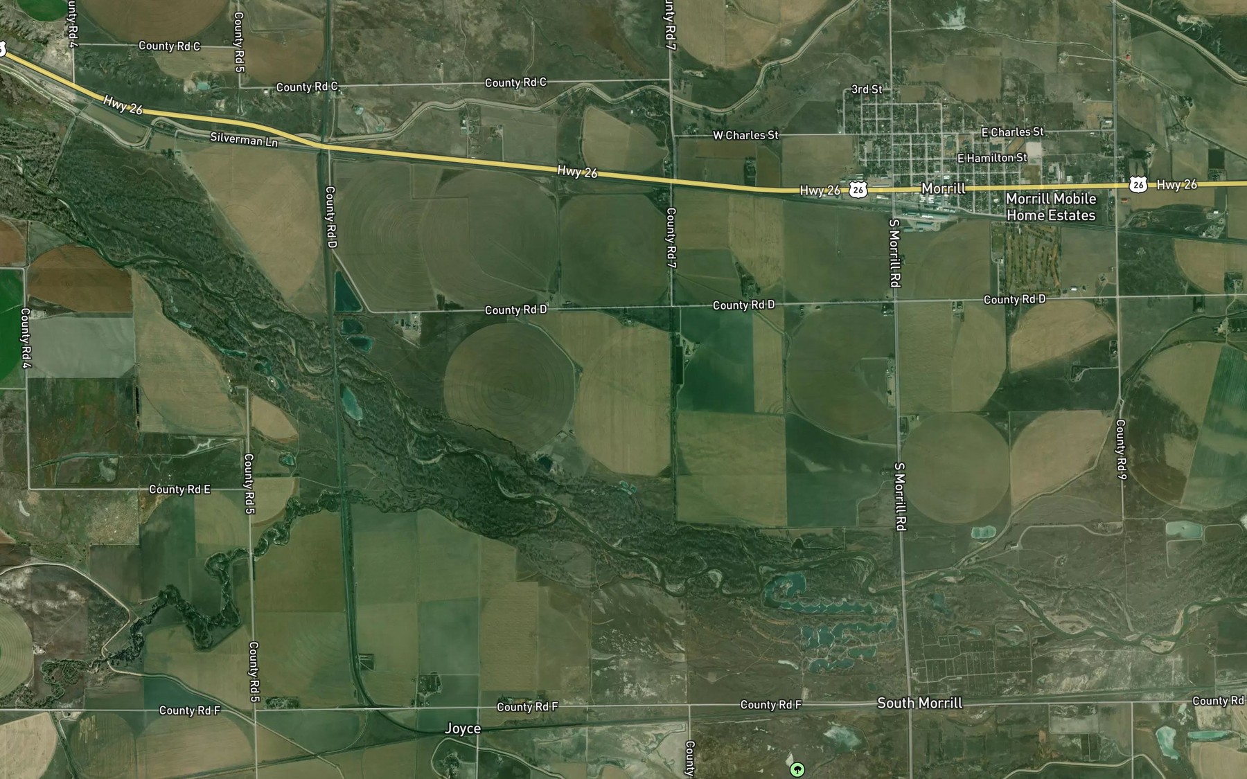 Satellite map of the Ramshorn Canal