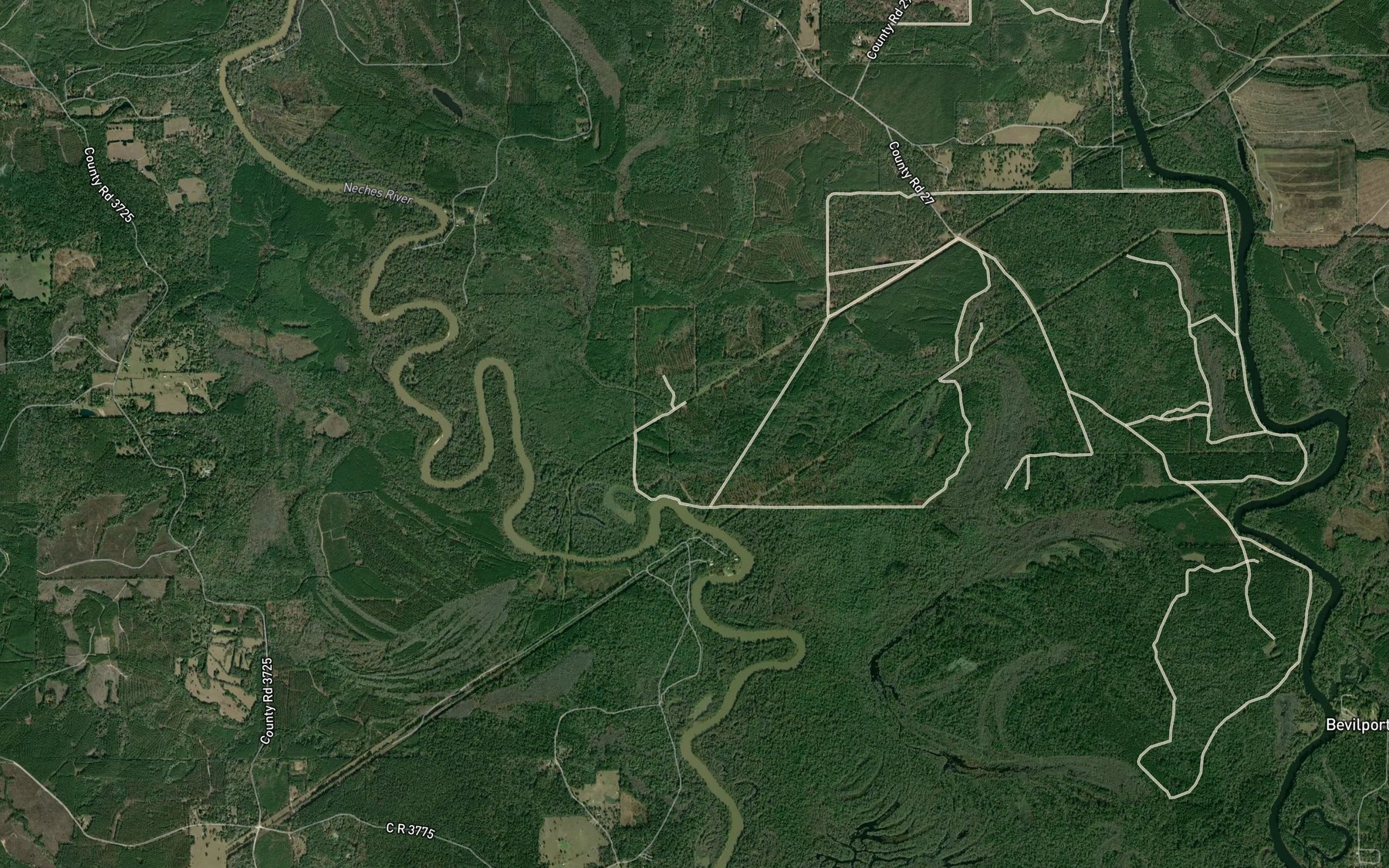 Satellite map of the Mulberry Flat Slough