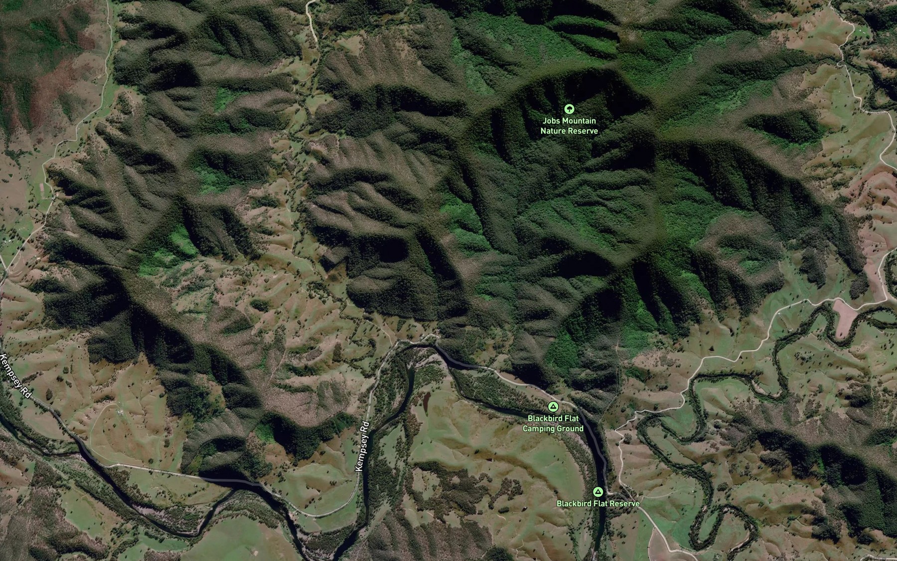 Satellite map of the Lagoon Creek