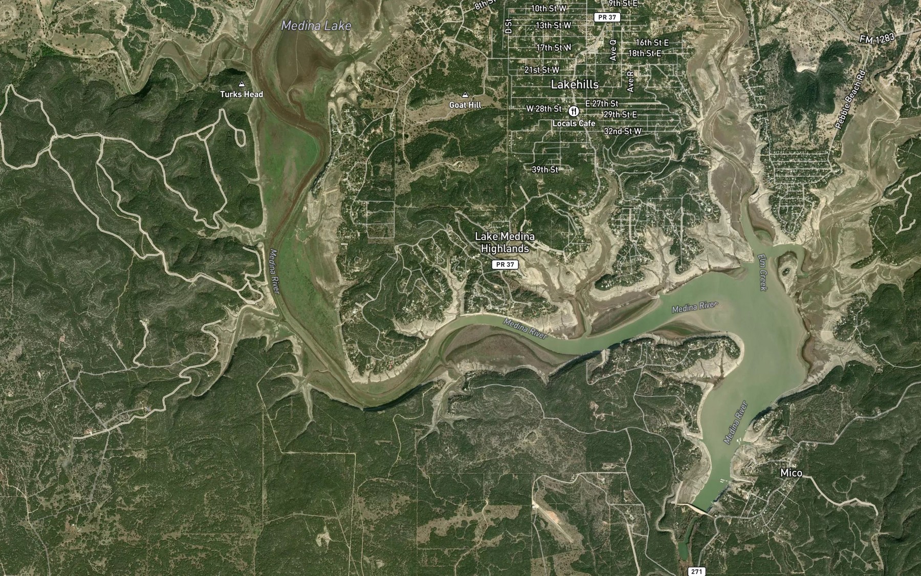 Satellite map of the Church Cove