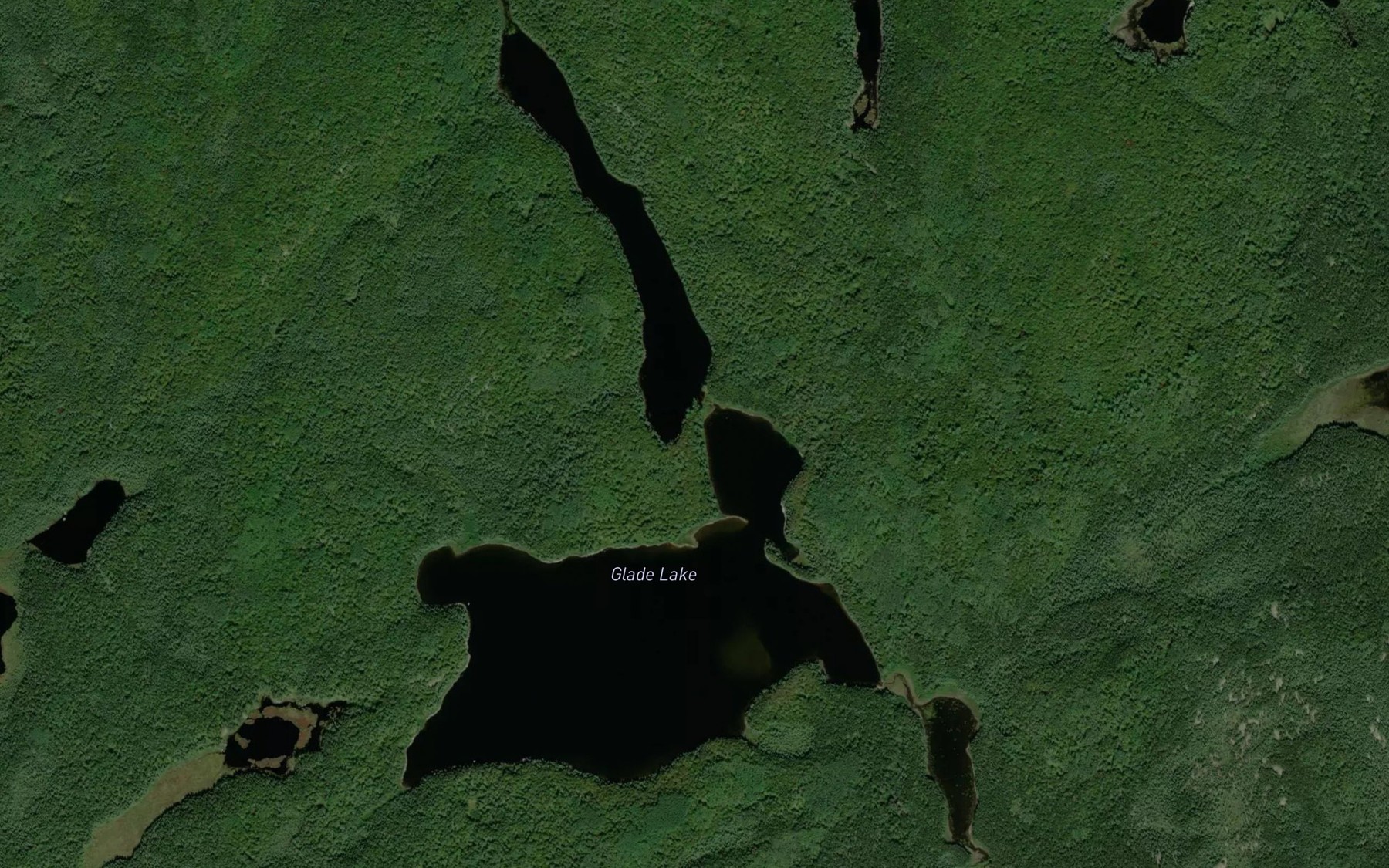 Satellite map of the Glade Lake