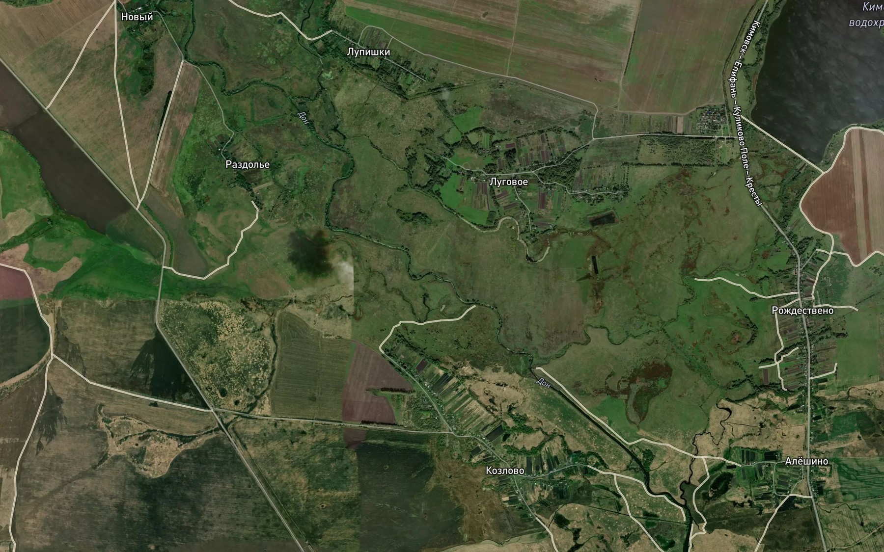 Satellite map of the Rzhavets