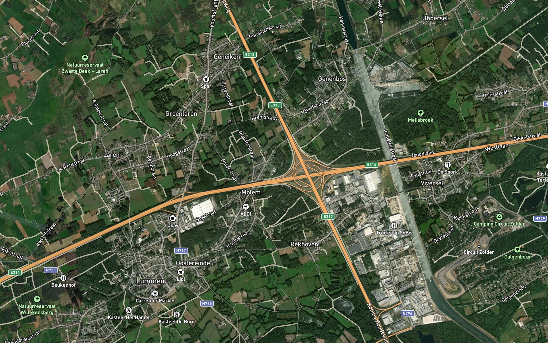 Satellite map of the Jantenbeek