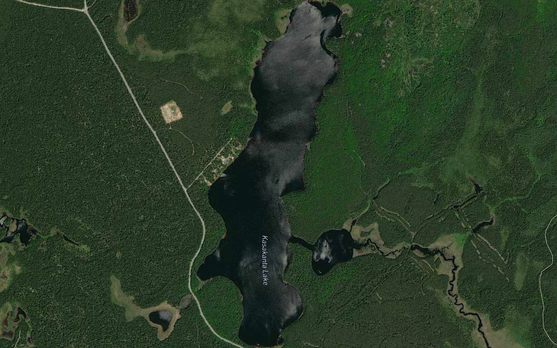 Satellite map of the Kasakanta Lake