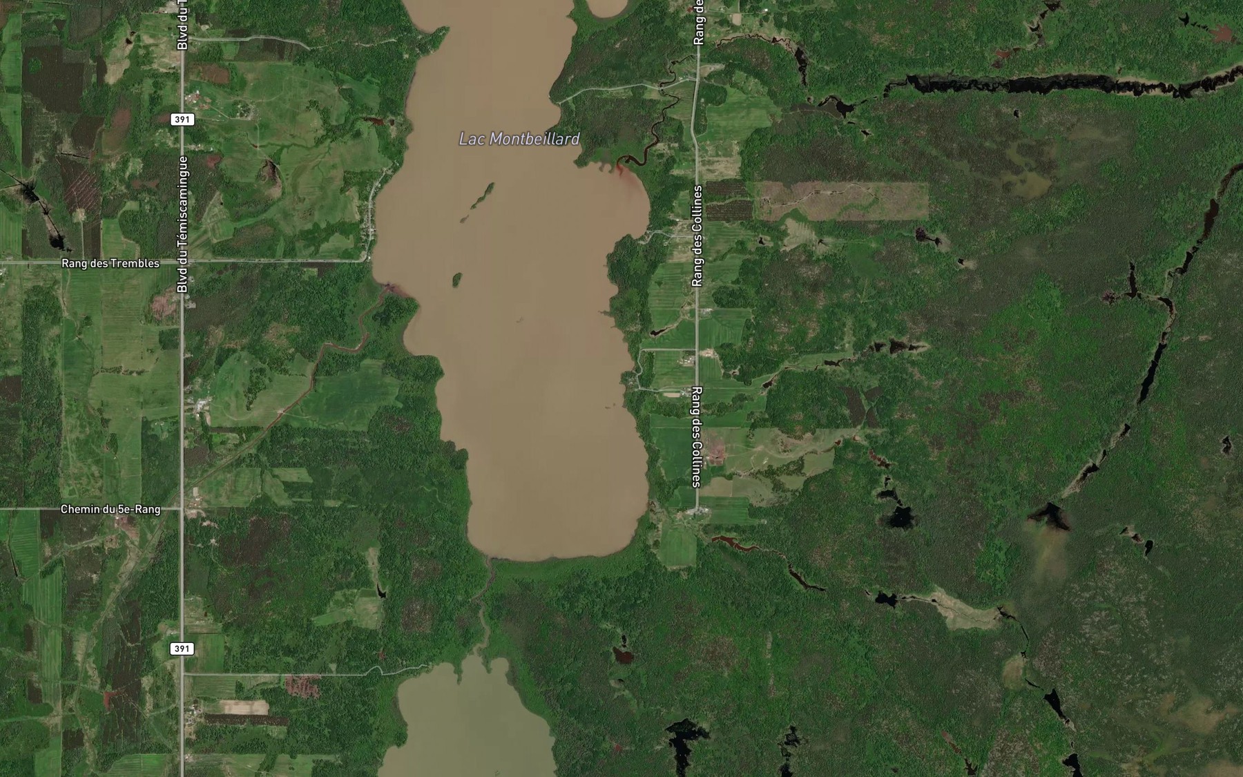 Satellite map of the Ruisseau Gerard