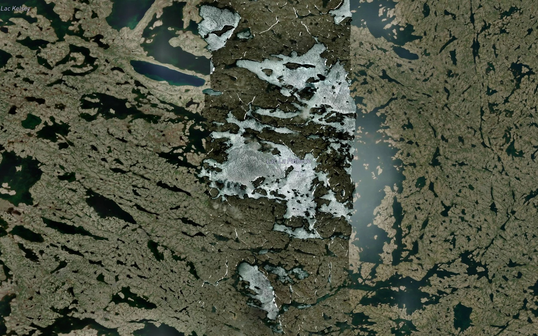 Satellite map of the Lac La Potherie