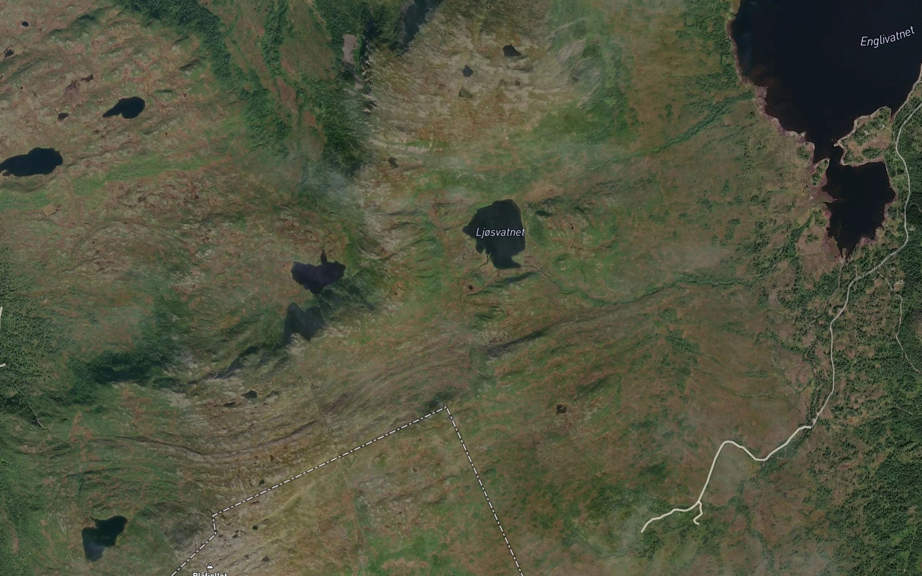 Satellite map of the Blafjellbekken