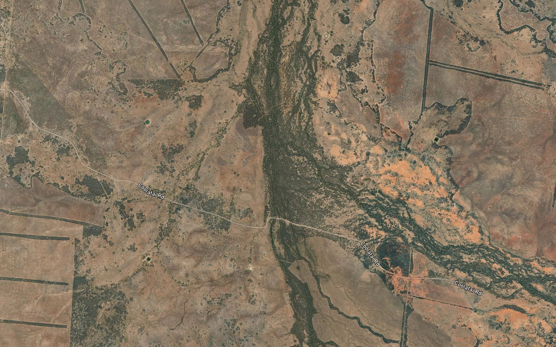 Satellite map of the Four Mile Creek